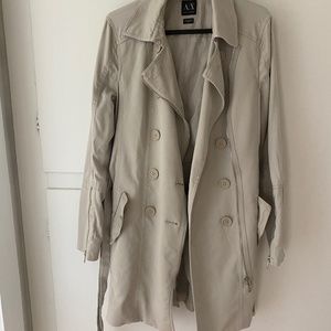 Armani Exchange Beige Trench Coat